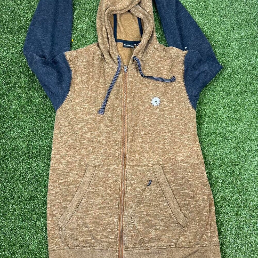 Volcom Men's Brown and Tan Hoodie